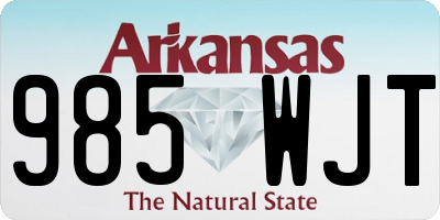 AR license plate 985WJT