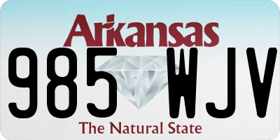 AR license plate 985WJV