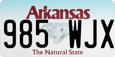 AR license plate 985WJX