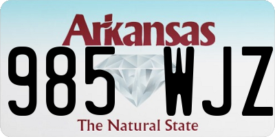 AR license plate 985WJZ