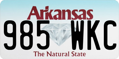 AR license plate 985WKC