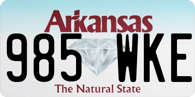 AR license plate 985WKE