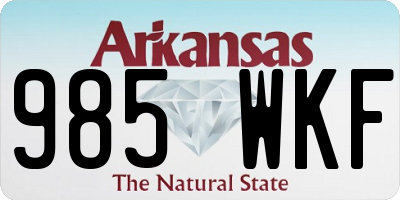 AR license plate 985WKF