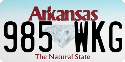 AR license plate 985WKG