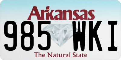 AR license plate 985WKI
