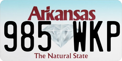 AR license plate 985WKP