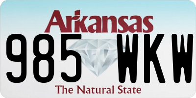 AR license plate 985WKW