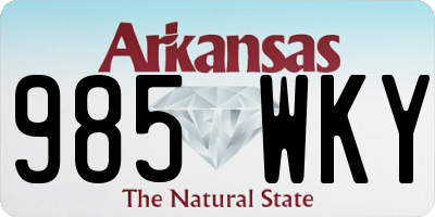 AR license plate 985WKY