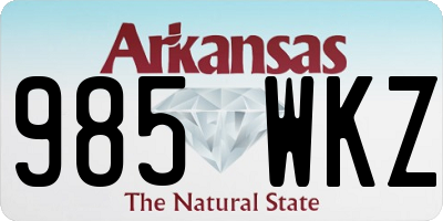 AR license plate 985WKZ