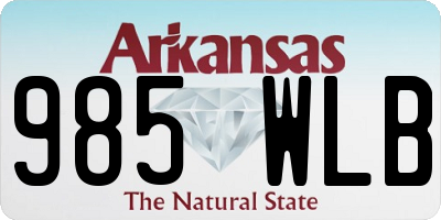 AR license plate 985WLB