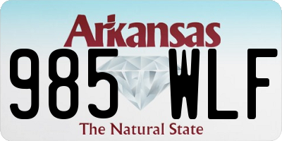 AR license plate 985WLF