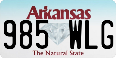AR license plate 985WLG