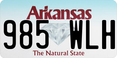 AR license plate 985WLH