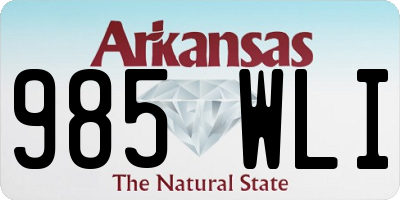 AR license plate 985WLI