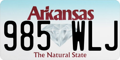 AR license plate 985WLJ