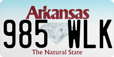 AR license plate 985WLK
