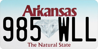 AR license plate 985WLL