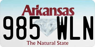 AR license plate 985WLN
