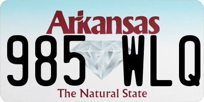 AR license plate 985WLQ