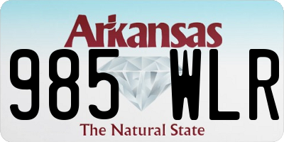 AR license plate 985WLR
