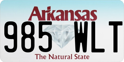 AR license plate 985WLT