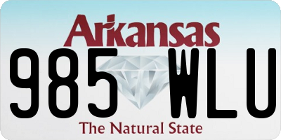 AR license plate 985WLU