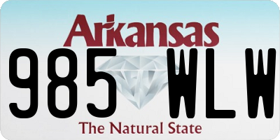 AR license plate 985WLW
