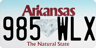 AR license plate 985WLX