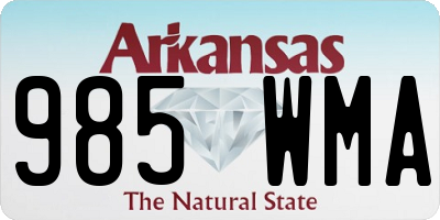 AR license plate 985WMA