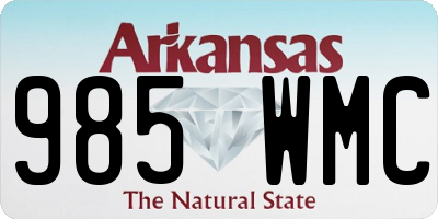 AR license plate 985WMC