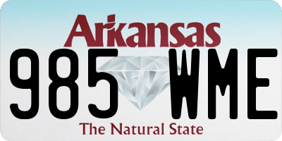 AR license plate 985WME