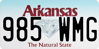 AR license plate 985WMG