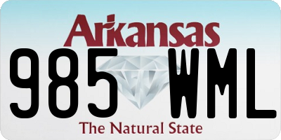 AR license plate 985WML