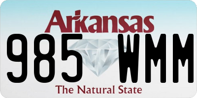 AR license plate 985WMM