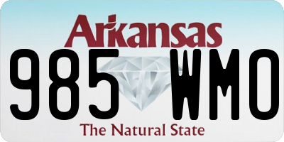 AR license plate 985WMO