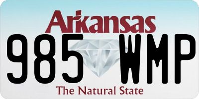 AR license plate 985WMP
