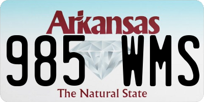 AR license plate 985WMS