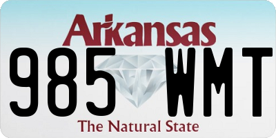AR license plate 985WMT