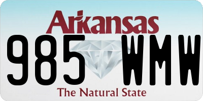 AR license plate 985WMW
