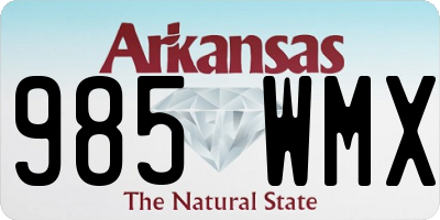 AR license plate 985WMX