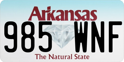 AR license plate 985WNF