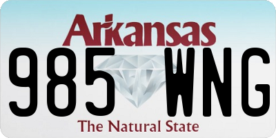AR license plate 985WNG