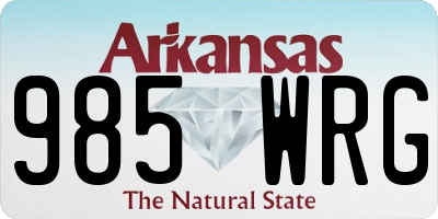 AR license plate 985WRG
