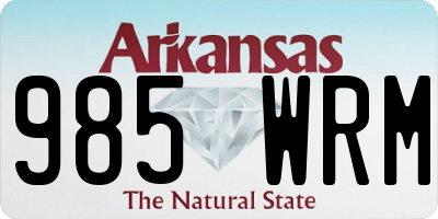 AR license plate 985WRM
