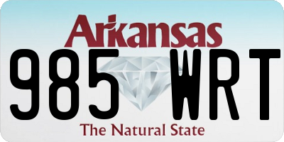 AR license plate 985WRT