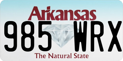 AR license plate 985WRX