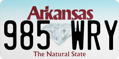 AR license plate 985WRY