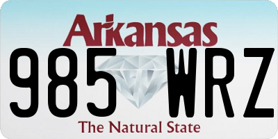 AR license plate 985WRZ