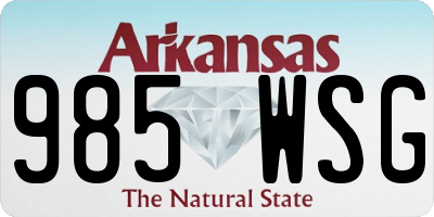 AR license plate 985WSG