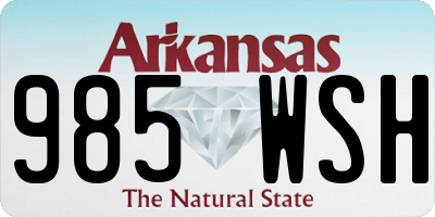 AR license plate 985WSH